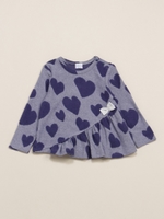 BABY オリジナルハ-ト ポコパイルジャガード 長袖Tシャツ/ピンク