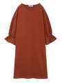 RUFFLE SLEEVE DRESS/ブラウン