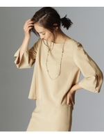 [L]ドレッサーミッション7分袖ブラウス/ネイビー(094)