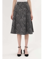 ブリジット千鳥フロッキープリントスカート/MIDNIGHT(120)