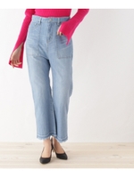 スリットフレアデニムパンツ/ライトブルー(091)