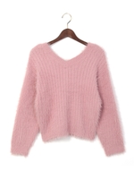 フェザーヤーンリブ2ＷＡＹ V/Nニット/ラベンダー/ピンク