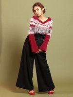 コルセットチェックパンツ/ブラック