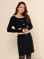 ツィードラッフルスカート/ブラック