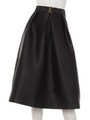【an another angelus】プレートリボンサテンボリュームスカート/BLACK