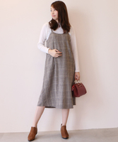 【期間限定】チェック柄ジャンパースカート×インナーセット