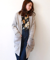 フェイクファーポケットロングカーディガン
