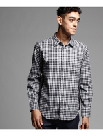 THERMOLITE(R)起毛チェックシャツ/ブラック×ホワイト(219)