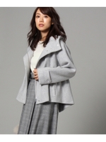 [L]フーテッドショートコート/ライトグレー(011)