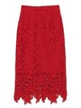 ケミカルレースタイトスカート/RED