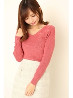 フルッフィーフラワーニット/ローズピンク1(091)