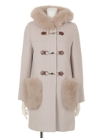 ポケットファーダッフルコート(新色：モカピンク)/モカピンク