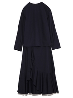 ラッフル巻きスカートセットアップ/NVY