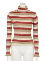 ラメボーダータイトニット/L.MIX