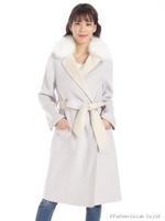 リバーシブルガウンコート/ラベンダー