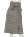 ハイベルト付スカート(チェック)/千鳥