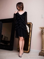 レースティアードワンピース[DRESS/ドレス]/ブラック