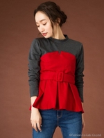 【Marie Hill】ビスチェドッキングプルオーバー/ベージュ