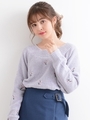 フラワー刺繍モールヤーンプルオーバー/ラベンダー