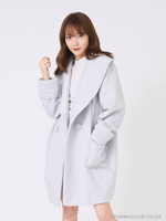 セーラーカラーコクーンコート/ブラウン