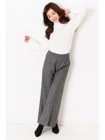 センタースリットワイドパンツ/GRAY