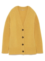 ウール100%スコッチボタンカーディガン/YEL