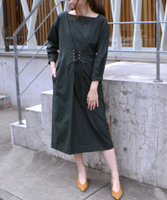 レースアップデザインワンピース