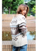 ネイティブ風カウチンニット/IVO系(030)