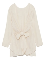 【emmi atelier】タイアレンジロングブラウス/OWHT