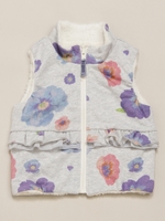 BABY プリムラプリント リバ-シブルベスト/パープル