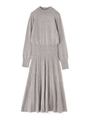 《BLANCHIC》プリーツニットワンピース/グレー1(021)