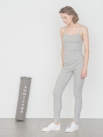 【emmi yoga】カップインロングボディスーツ/GRY