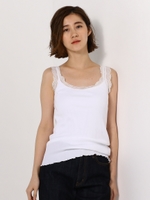 〓●JOC LCL/C テレコ レースタンクトップ/WHITE