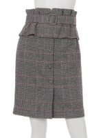 ペプラムベルト付2wayスカート(ピンク)/ピンク