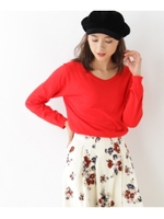 ウォッシャブルあったかニット/レッド(062)