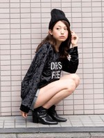 クラッシュベロアチュニック[SPORTS/スポーツ]/ブラック