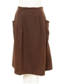 サイドポケットタックスカート/ブラウン