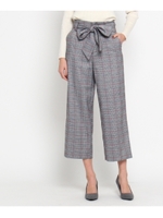 リボンベルトチェックパンツ/レッド(262)