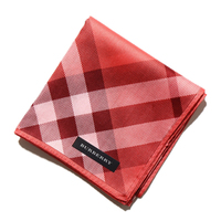 2015SS 新作 新品 バーバリー チェックハンカチ レッド系 d-000080 メンズ