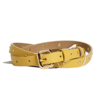 2015SS 新作 新品 バーバリーブルーレーベル スタッズベルト d-000609 イエロー系 メンズ レディース