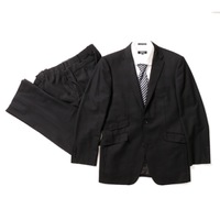 2Bノッチドラペルテーラードジャケットスーツ 38L バーバリーブラックレーベル 65348 BURBERRY BLACK LABEL ブラック メンズ