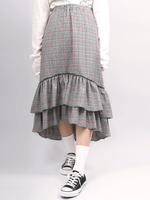 DING/チェックティアードスカート