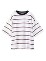 STRIPED H/S TEE/ブラック