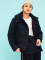 WEGO/ウールタッチフーデッドジャケット