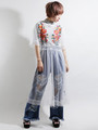 WEGO/シアー刺繍ロングワンピース
