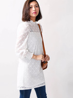 WEGO/パフスリーブレースミニワンピース