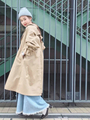 WEGO/ボリュームスリーブトレンチコート