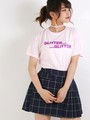 WEGO/箔GLITTERプリントTシャツ