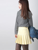 WEGO/無地プリーツミニスカート