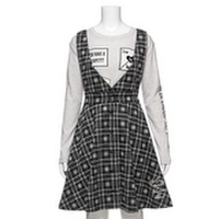 【50%OFF】【ニコ☆プチ掲載】ニットチェックジャンパースカート